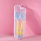 New children's learning to eat training tableware twisted fork spoon
