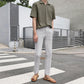 NTZOZ New Men’s Korean Trend Lapel Short Sleeve T-shirt