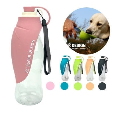 Pet dog accompanying cups outdoor feeding water drinker