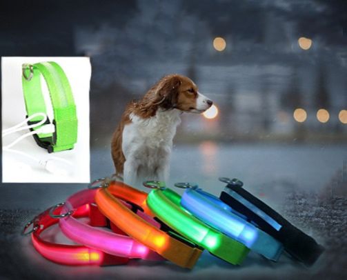 Dog charging LED luminous collar