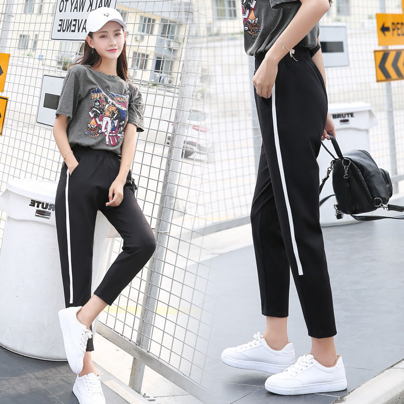 Korean women loose harem guard pants