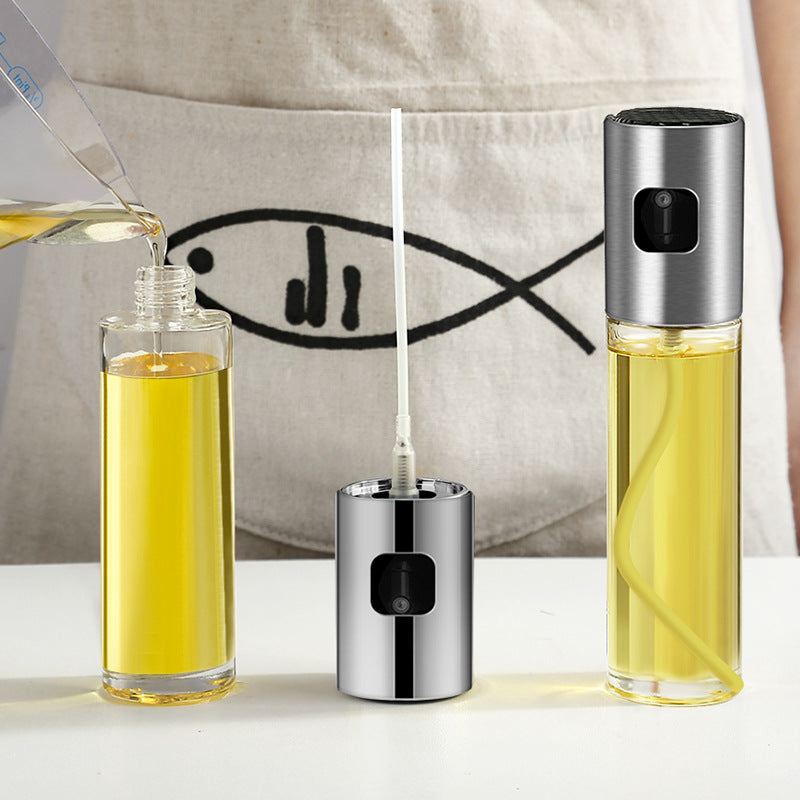 Kitchen glass oil bottle