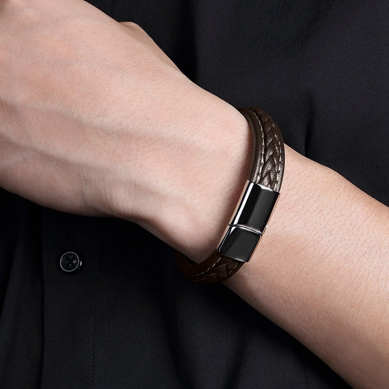 Explosion models Men’ and Women leather bracelet- Watch & Jewelry