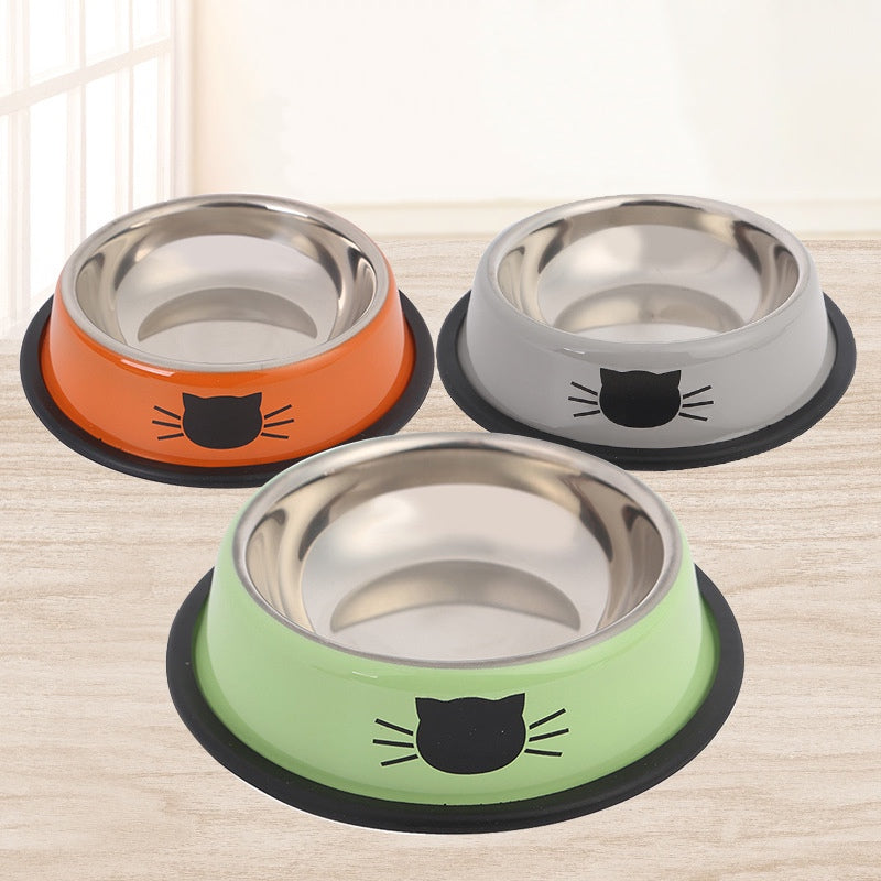 Hot-selling color stainless steel pet bowl