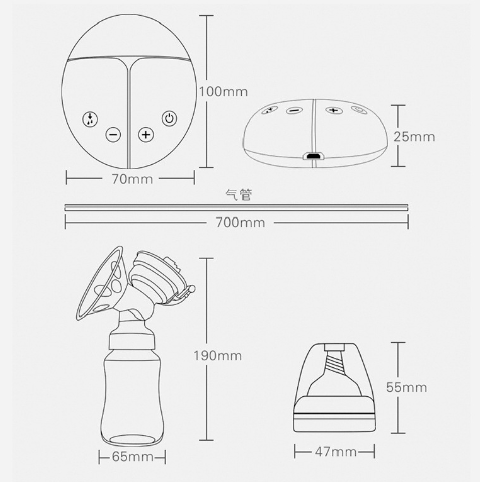 Dieqi cross-border bilateral electric breast pump