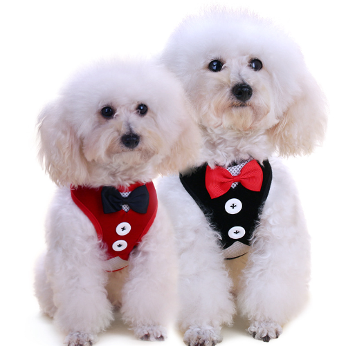 Dog Vest-style Bowknot Evening Dress Chest Strap