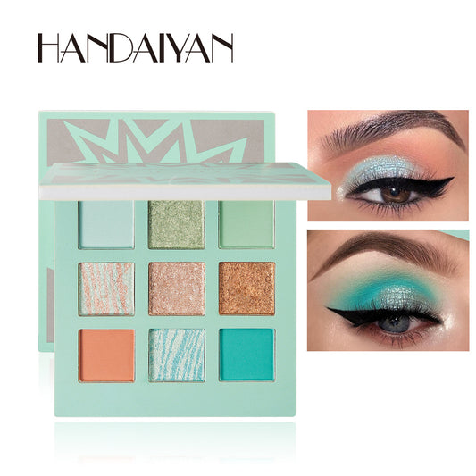 HANDAIYAN 9 Color Pearlescent Matte Eyeshadow Palette