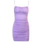Women folds show chest bag hip short skirt
