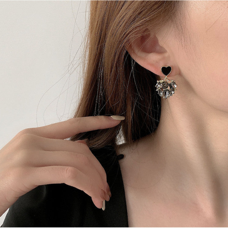 New rhinestone love earrings for women - Watch & Jewelry