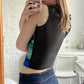 New Women printing cropped short jersey vest