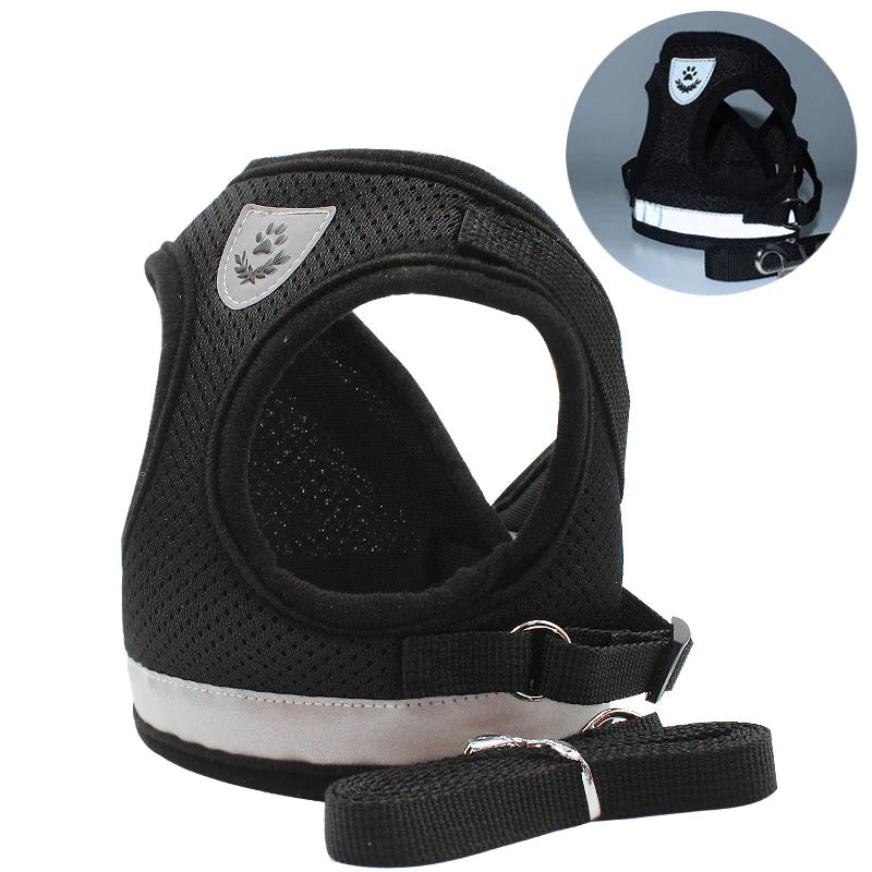 Pet chest harness vest-style reflective and breathable dog rope