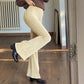 Women high waist corduroy bell bottom pants