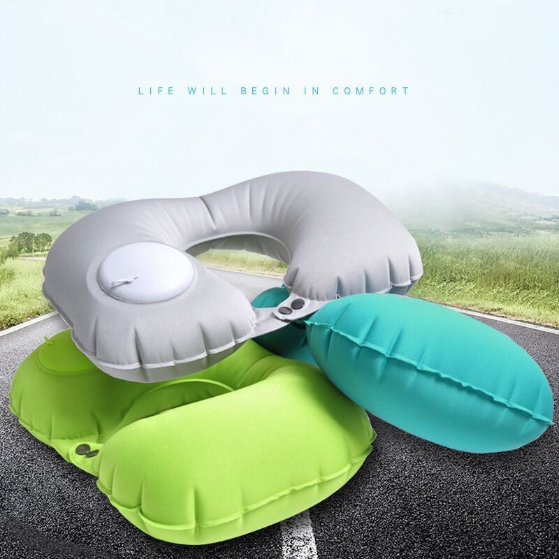 New Travel Automatic Press inflatable neck pillow