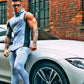 Muscle brothers Men’s sports leisure zipper hooded vest