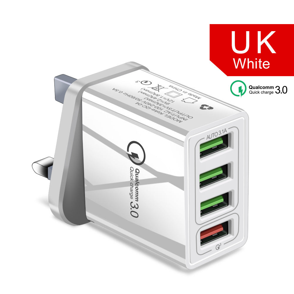 New travel 4 usb multi-port fast charger