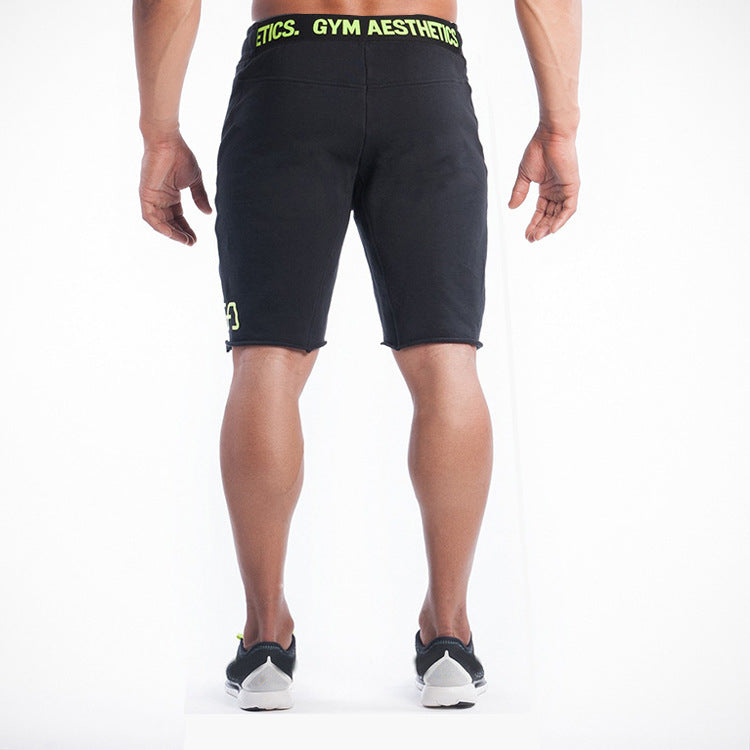 Muscle boy Men’s cotton sports fitness running shorts