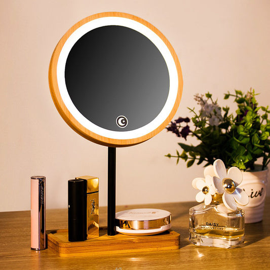 Korea Wooden LED makeup mirror
