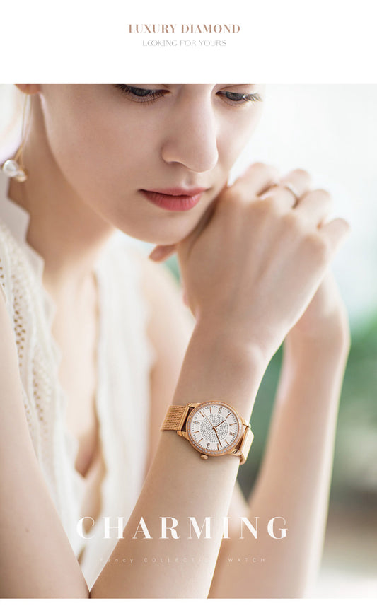 Luxury Japanese Women quartz Rhinestone Wrist Watches - Watch & Jewelry