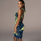 Women fashion printing slim dress