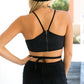 HDY Haoduoyi Women Brown Faux Suede Cami Crop Top
