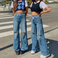 New women fashion new high-waisted jeans