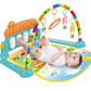 Hot sale baby pedal piano rattle light music baby climbing mat