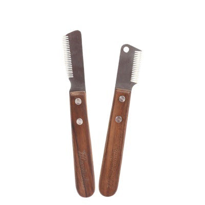 Pet grooming combing plucking knife