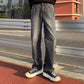 MYQ Korean Men’s trend loose straight mopping jeans