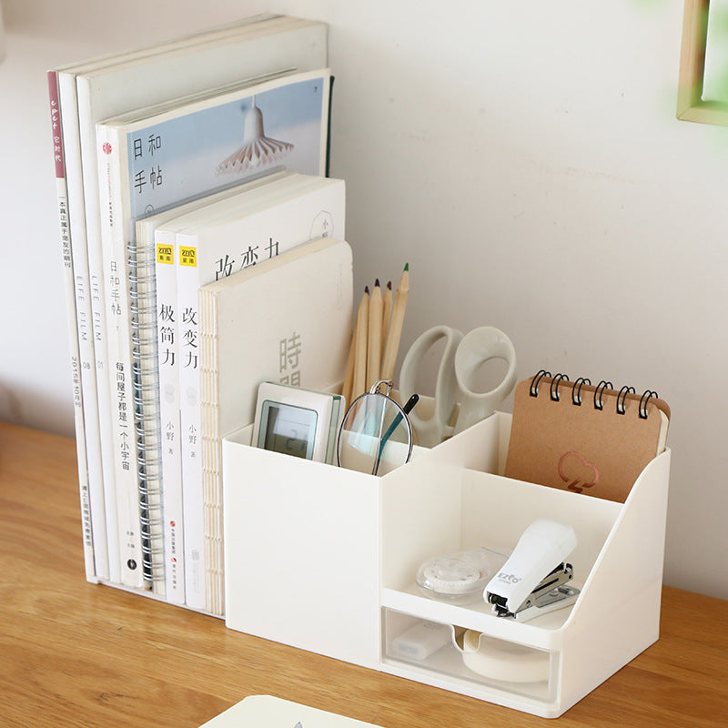 Office desktop clutter storage rack