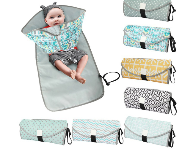 Baby polyester portable diaper changing pad