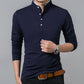 New men’s cotton trendy long-sleeved T-shirts