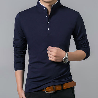 New men’s cotton trendy long-sleeved T-shirts