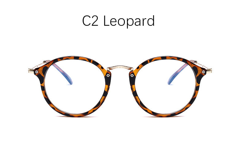 Korean women ultralight round face big frame glasses