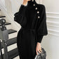 Japanese women lace-up waist knitted dress