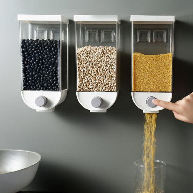 Kitchen wall-mounted grain storage tank