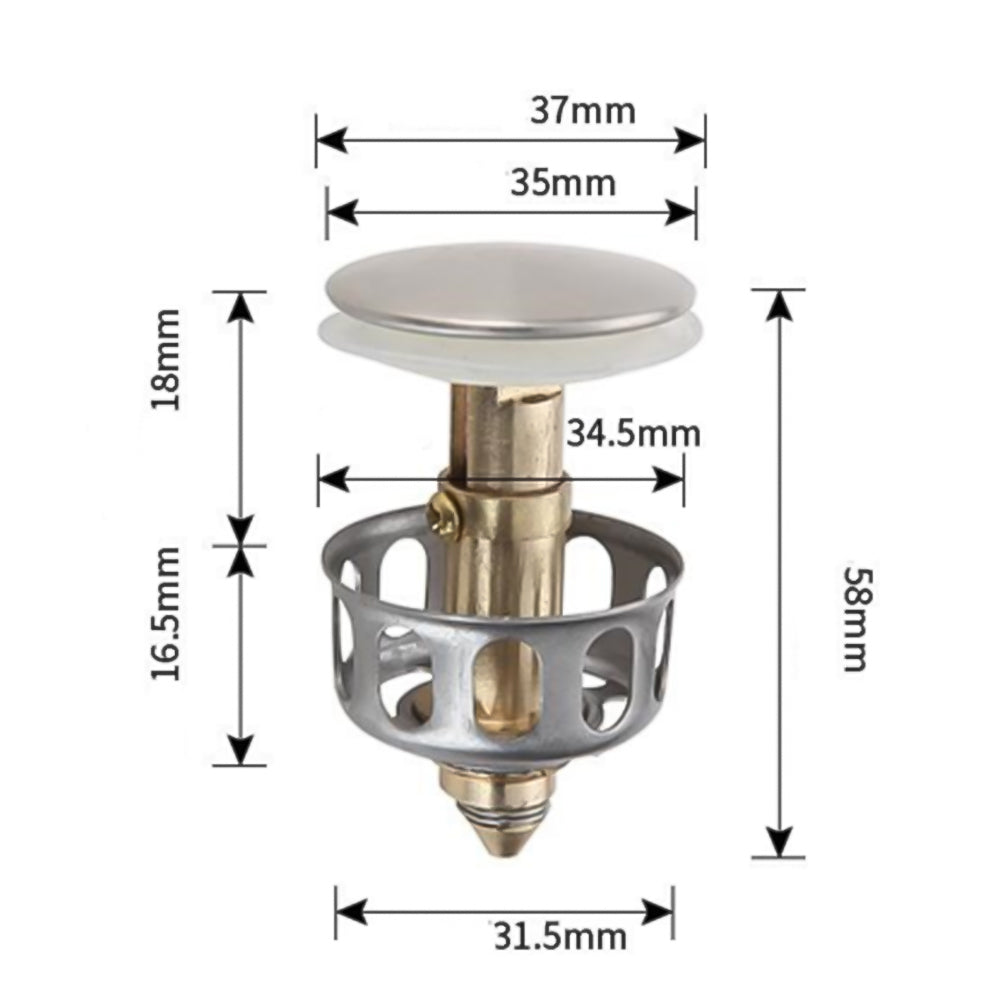 Universal Wash Basin Bounce Drain Filter