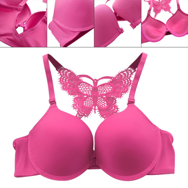 Women Fashion Lace Bralette Butterfly Push up Bras