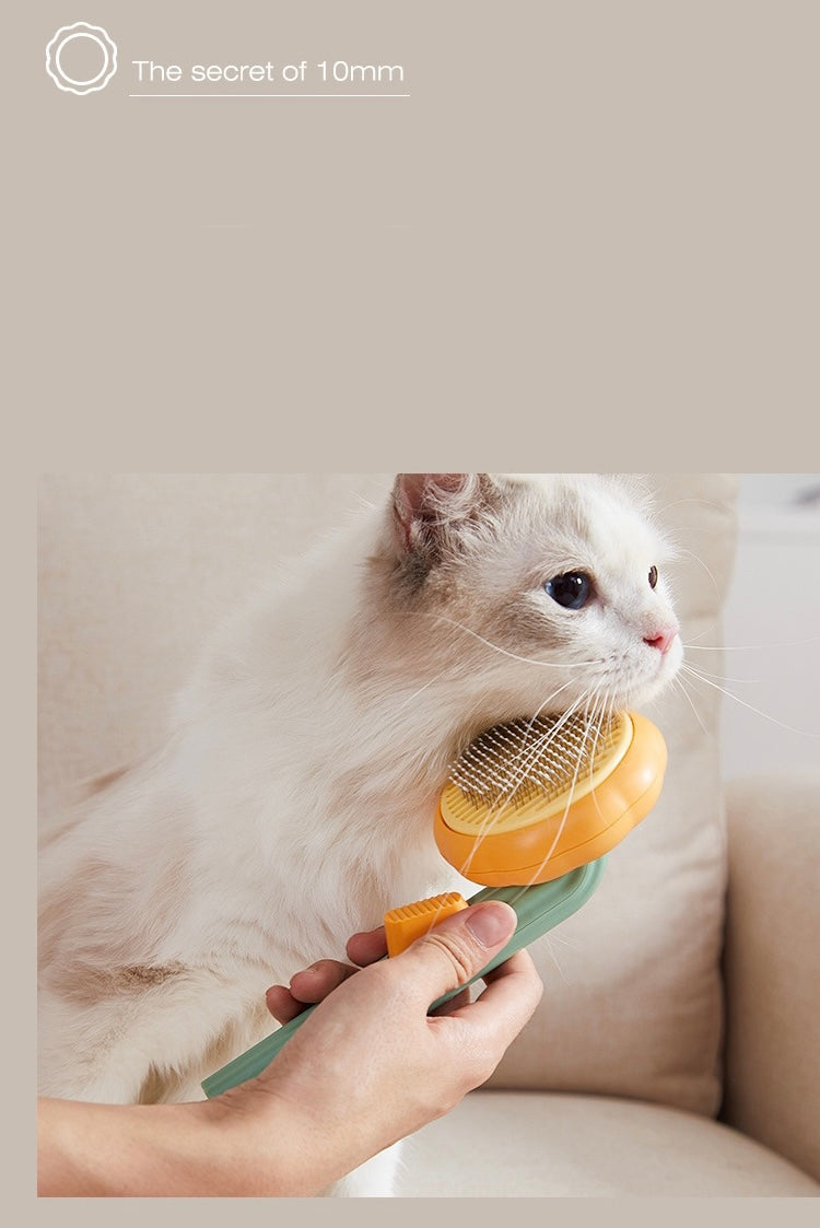 Pet Grooming Comb Removes Loose Underlayers and Tangled Hair Brush