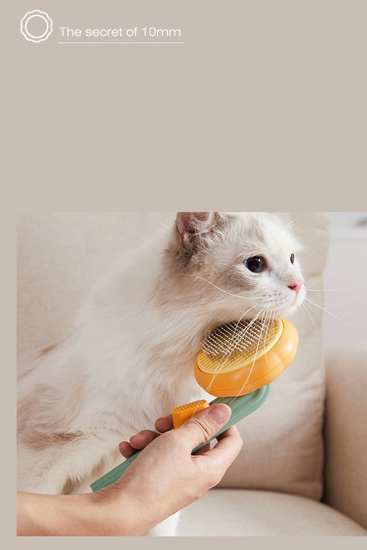 Pet Grooming Comb Removes Loose Underlayers and Tangled Hair Brush