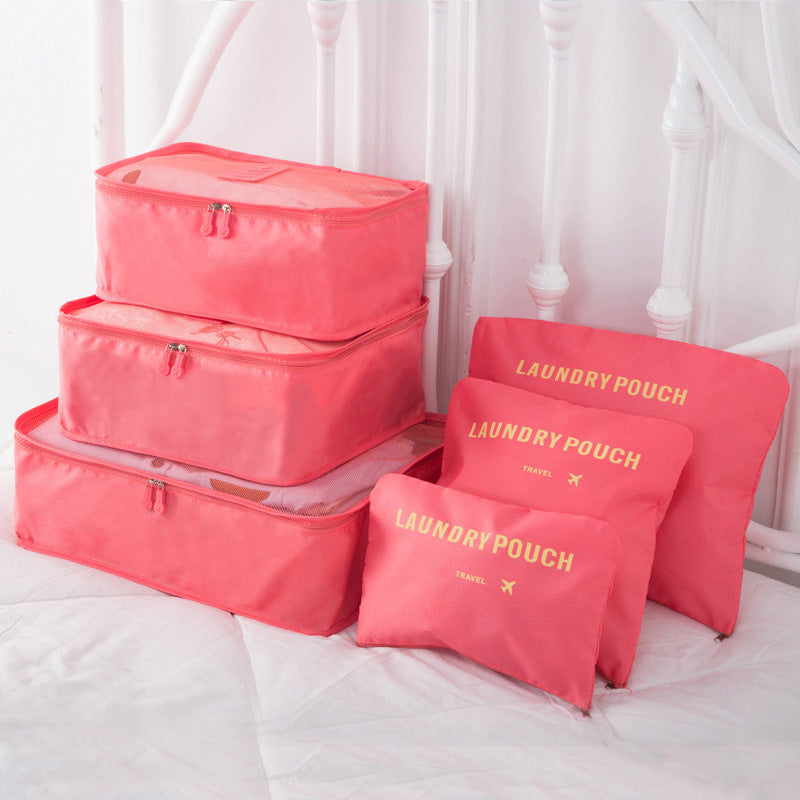 New Korean version Travel waterproof travel storage bag 6 sets