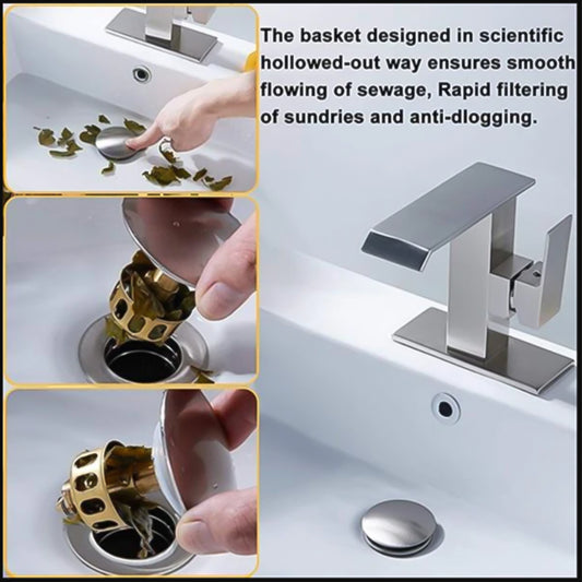 Universal Wash Basin Bounce Drain Filter