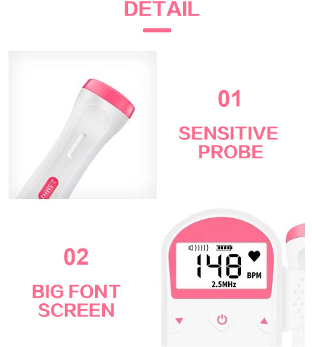 Home fetal pregnant women fetal heartbeat detection