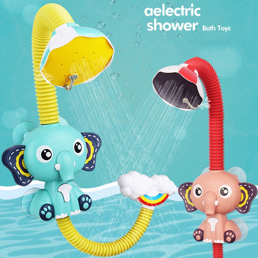 Cute baby bathroom electric water spray elephant shower