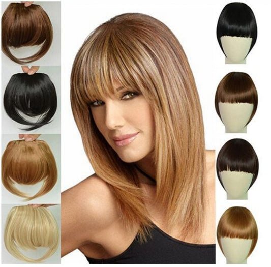 New Women Natural Bangs Fringe Hairpiece Clip