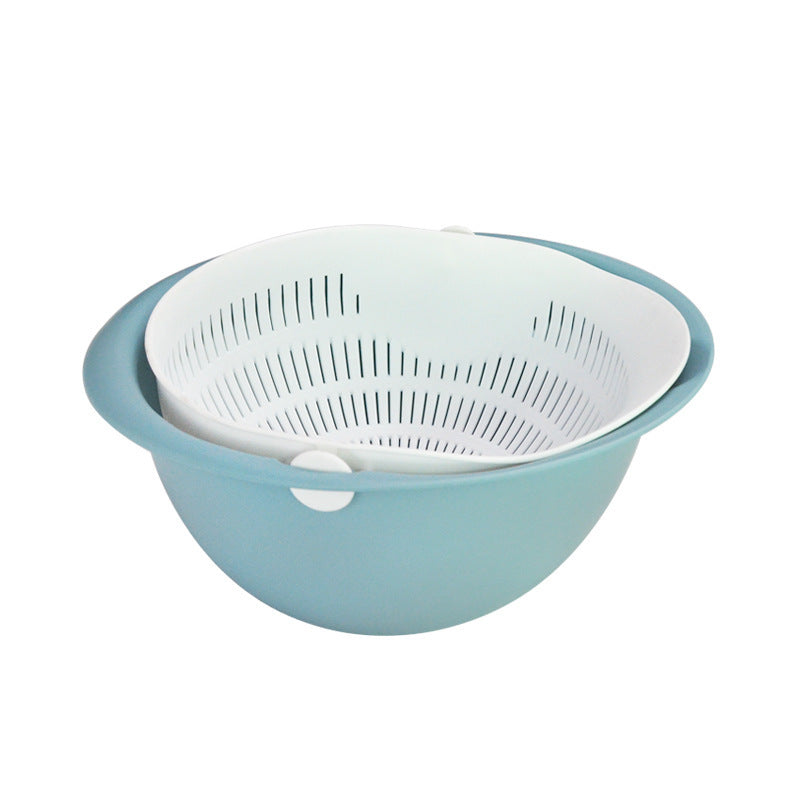 Multifunctional double drain vegetable basket