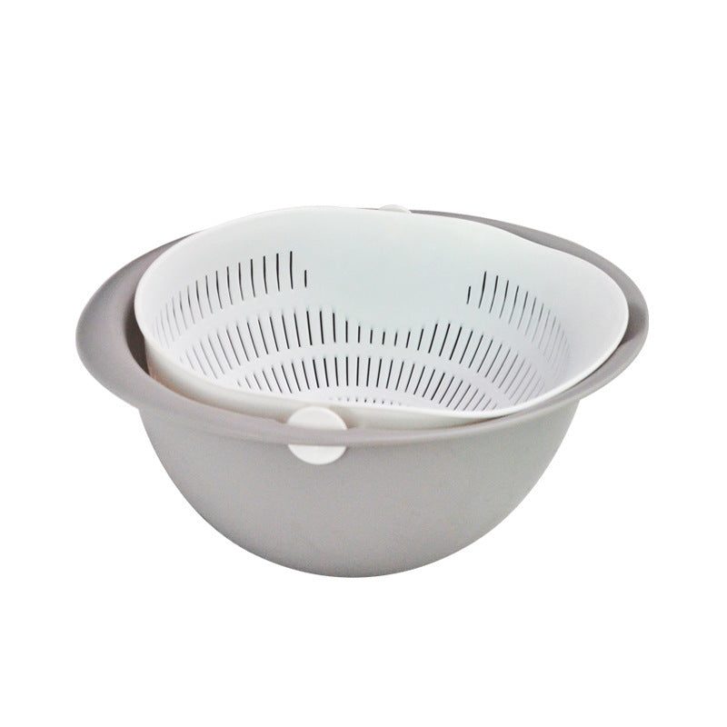 Multifunctional double drain vegetable basket