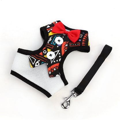 Dog Vest-style Bowknot Evening Dress Chest Strap