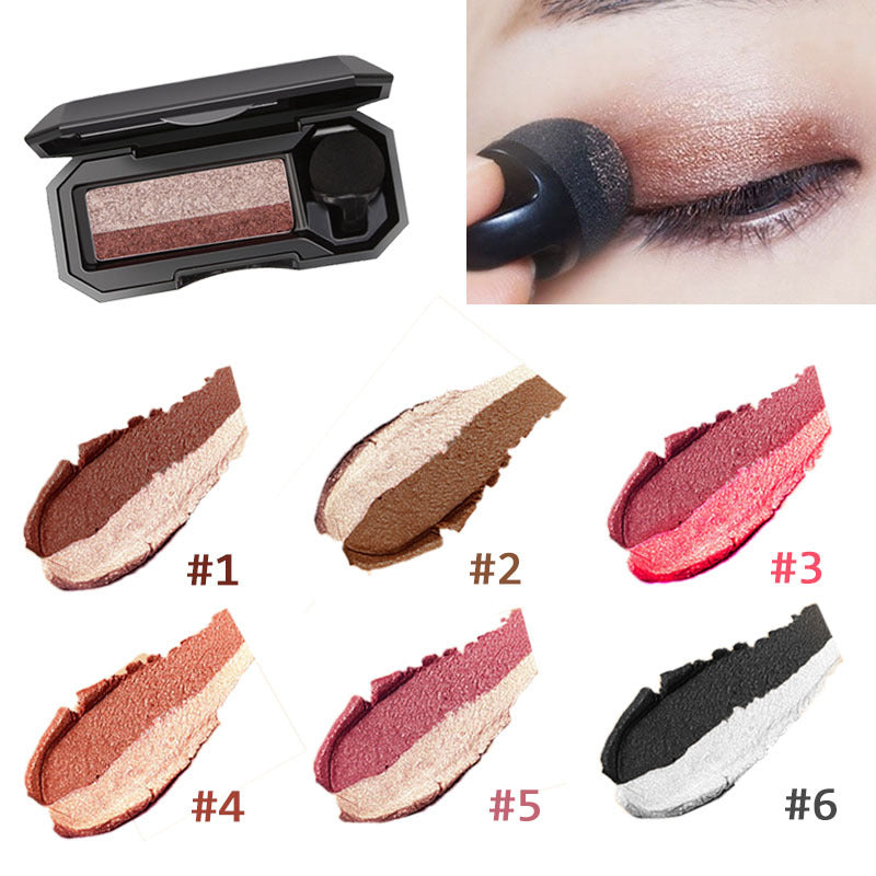 DNM two-color lazy elastic eye shadow