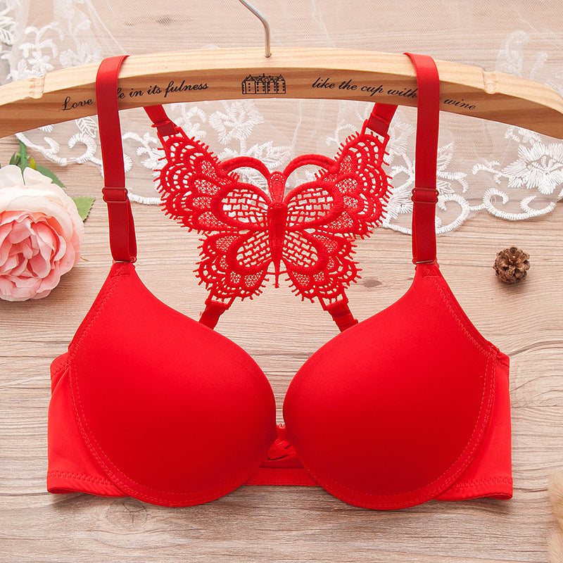 Women Fashion Lace Bralette Butterfly Push up Bras