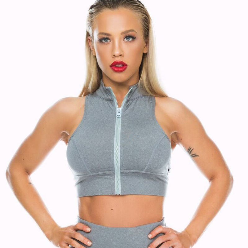 Explosion models women exposed navel fitness short sports vest